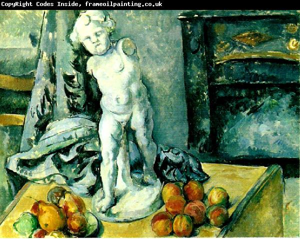 Paul Cezanne stilleben med statyett